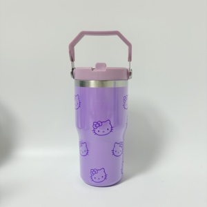 แก้วน้ำสแตนเลสเก็บความร้อนผนังสองชั้นแบบพกพาขนาด20ออนซ์พร้อมที่จับ - Product Image 5