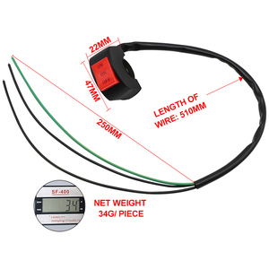 Công Tắc Đèn Pha Xe Máy Bật Tắt 3 Dây 510Mm Nút Ấn Nút 12V Công Tắc Gắn Tay Lái Cho Bóng Đèn Xe Đạp Điện Tử - Product Image 5