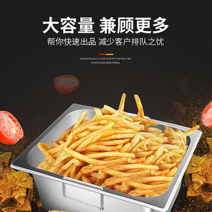 Freidora de gas de doble quemador para uso comercial, control preciso de temperatura y calentamiento rápido para freír en aceite. - Product Image 6