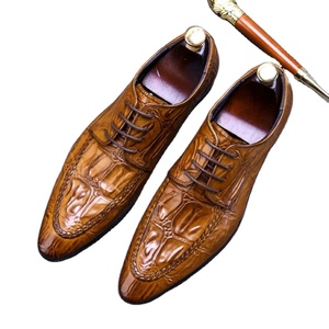 Nouvelles Chaussures Habillées Formelles pour Hommes à Bout Carré, Motif Patchwork, Respirantes, Antidérapantes, Légères, à Lacets, en Cuir de Vachette, Grande Taille - Product Image 1