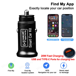 Chargeur de voiture GPS localisateur traceur 30W USB avec charge rapide Type C QC3.0 et application officielle <span class=keywords><strong>Apple</strong></span> Find My pour iPhone - Product Image 1