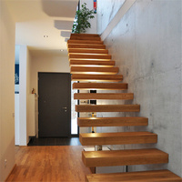 Prix promotionnel Livraison rapide Escalier flottant Escalier en forme de L Profilés en aluminium Escaliers Plaques de pierre artificielle Marbre