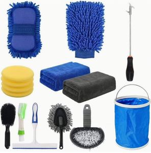 Kit de nettoyage de voiture 23 pièces, brosse pour roues, intérieur et extérieur, kit de lavage de voiture, logo personnalisé - Product Image 4