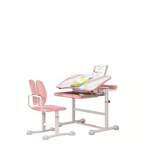 Ensemble bureau et chaise pour enfants, design moderne en plastique, durable, modèle D0100HAJ3DU - Product Image 1