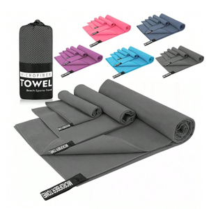 Sweat Absorbent Soft Portable Woven Travel Sport Gym Beach Yoga Swimming Hiking <b>Towel</b> Polyester <b>Microfiber</b> Quick-Dry - Product Image 1