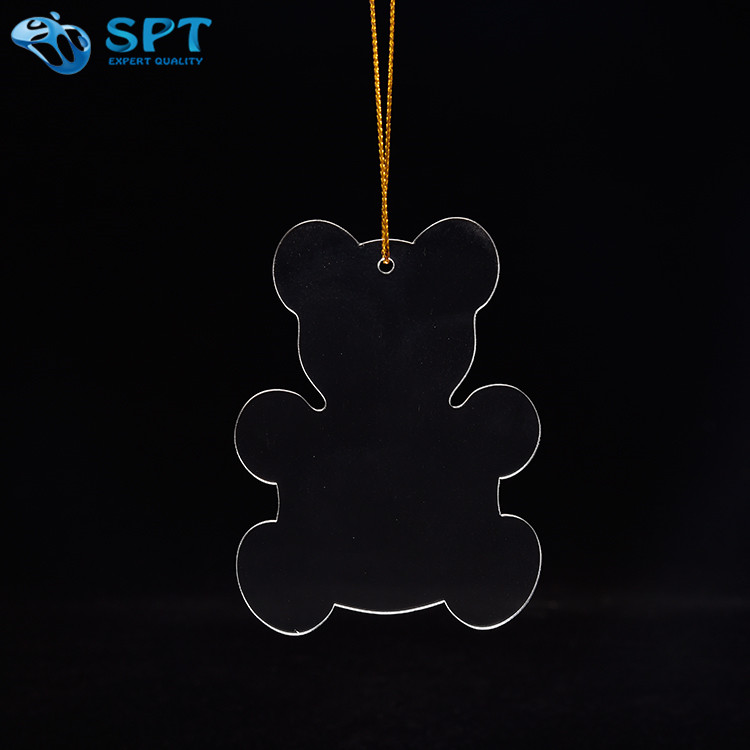 Быстрая доставка, плоские акриловые украшения, подвесные заготовки на Рождество