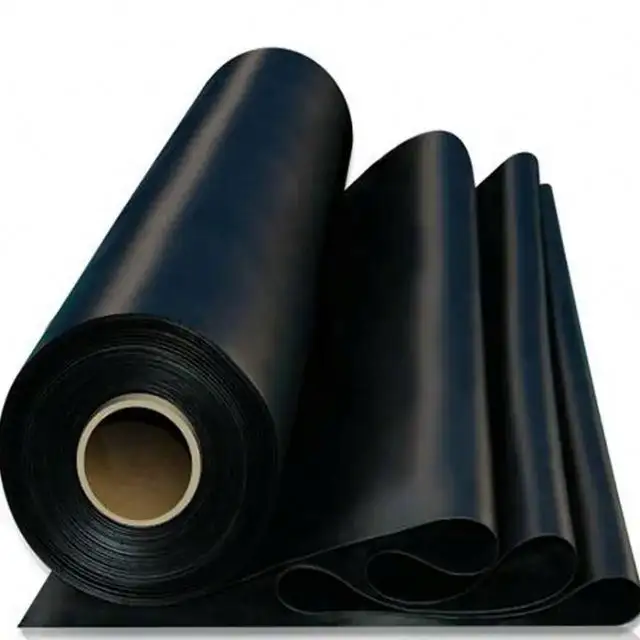3~12mm Thickness Black High Temp Thick Waterproof Hard Rubber Material Sheet Non-toxic Rubber Flooring Product