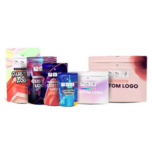 Bolsa de pie personalizada con diseño impreso de 3.5 pulgadas con cierre de seguridad, a prueba de olores, de plástico Mylar para galletas - Product Image 4