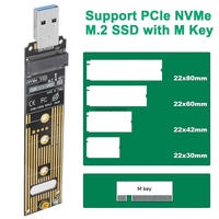 Adaptor M.2 NVME NGFF SSD ke USB 3.1 Berkualitas Tinggi, Kartu Konverter Internal PCI-E ke USB-A 3.0 Dengan Chip JMS583