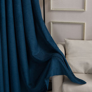 Rideau occultant thermique isolant avec œillets pour chambre et salon, bleu, décoration intérieure - Product Image 5