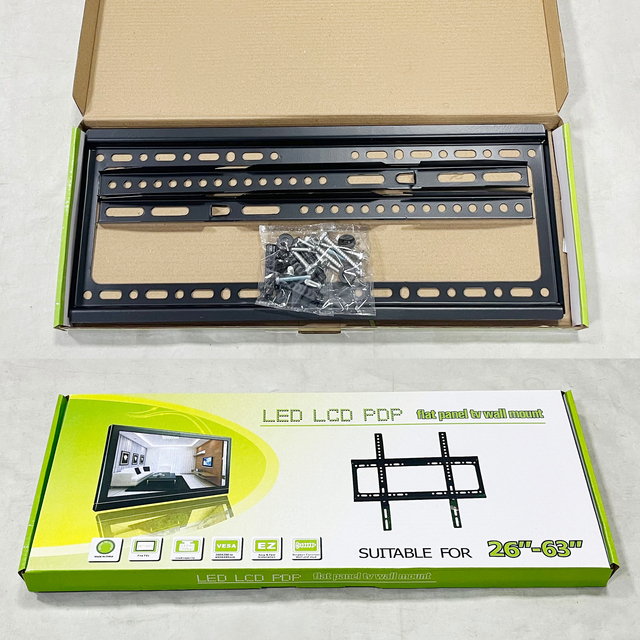 Fixed Flat TV Wall Bracket with VESA 200x200 to 400x410mm Heavy Duty 50kg Capacity Cold Rolled Steel Factory Direct OEM