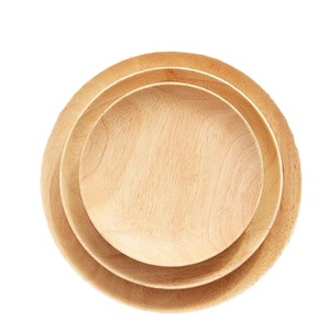 Japanese Style Solid Wood Round <b>Tray</b> Durable For Party Serving - Product Image 4