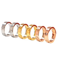 His & Hers Chiffre Romain En Acier Inoxydable Coeur Anneau Classique Étanche Haute Polissage Ton Argent Bijoux Cadeau pour Les Couples Assortis