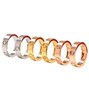 Suo e suo anello a cuore in acciaio inossidabile classico impermeabile ad alta lucidatura argento tono regalo <span class=keywords><strong>gioielli</strong></span> <span class=keywords><strong>per</strong></span> coppie corrispondenti - Product Image 1
