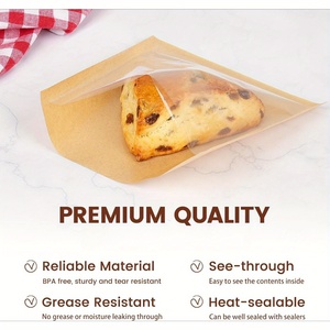 Kantong Kertas Kraft Coklat Kecil Berkualitas Tinggi dengan Jendela, Segel Panas, Kemasan Makanan, Langsung dari Pabrik, Custom - Product Image 5
