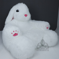 Salon géant fourrure peluche 2XL lapin chaises longues lapin canapé-lit nouveau gonflable luxe grand moelleux canapé animaux lapin lapin fauteuil
