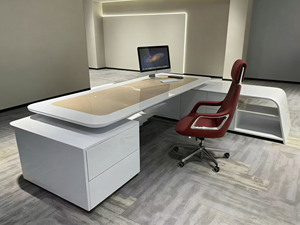 Ensemble de chaises de bureau de direction, mobilier de bureau commercial moderne haut de gamme élégant pour président, directeur général - Product Image 4