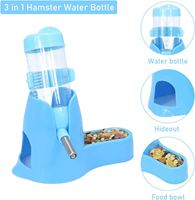 Botol Minum Gantung Hamster Bestpet 3-in-1 ABS Bulat dengan Dispenser Otomatis untuk Hamster Dwarf, Tikus, Landak 80ml Dapat Digunakan Kembali