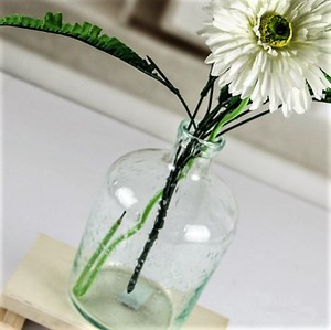 Grand <span class=keywords><strong>vase</strong></span> en verre à fleurs décoratives, bulles denses, bouteilles en verre <span class=keywords><strong>vert</strong></span> recyclé, vases bourgeon - Product Image 4