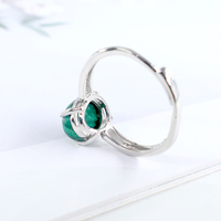 Vente directe d'usine, bague en laiton réglable, pierre naturelle, malachite, cristal, anneaux, Cincin Bague Femme Anneaux