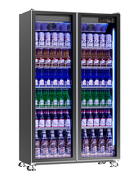 Armoire à boissons verticale commerciale avec affichage en verre de congélateur pour Fresh-Keeper pratique pour les achats au supermarché et sur Internet