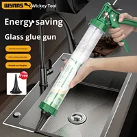 Pistolet à colle métallique Villeroy Boch, arrêt automatique, structure à économie d'énergie, pression de silicone, pistolet à verre domestique, modèle W2542