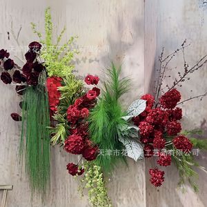 Artificial Weeping Willow Bouquet High Simulation Leaves Indoor Wedding Decoration <b>Plastic</b> Greenery - Product Image 2