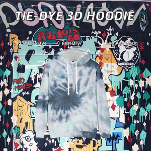 Sudadera con Capucha 3D Tie Dye para Hombre y Mujer, de Forro Polar, Poliéster/Algodón, Secado Rápido, Estilo Casual Harajuku, Hip Hop, Primavera - Product Image 2
