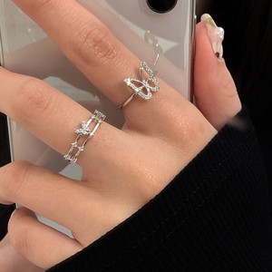 Silver Ruitai S925 Sterling Silver Butterfly <b>Open</b> <b>Ring</b> For Women Korean Style Dongdaemun Jewelry Everyday Wear - Product Image 1