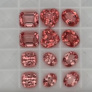 <span class=keywords><strong>Gemme</strong></span> HQ 5-12mm e 5x7mm - 10x12mm <span class=keywords><strong>Pietre</strong></span> Pappalacha Rosa Alba, Taglio Cuscino Ovale Smeraldo Cuore, <span class=keywords><strong>Gemme</strong></span> Pappalacha Coltivate in Laboratorio - Product Image 3