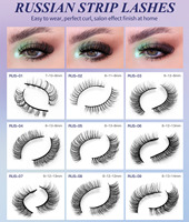 D curl russian strip lashes russian lash deep curl lashes russian volume faux vison strip faux cils