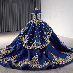 Abiti da Quinceañera Blu Reale, <span class=keywords><strong>Vestito</strong></span> da Ballo Principesco con Applicazioni in Pizzo per Festa dei 15 Anni Rsm241046-2 - Product Image 4