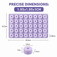 Moule en silicone réutilisable pour beignets, 40 cavités, forme anneau, sans BPA, pratique, polyvalent, durable, accessoires de pâtisserie DIY