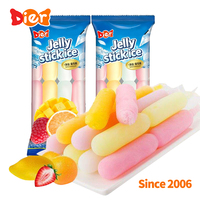 Bonbons vente en gros marque privée personnalisée bâton d'acide lactique sac de glace glace pilée boisson aux fruits Halal saveur de fruits assortis gelée bonbons
