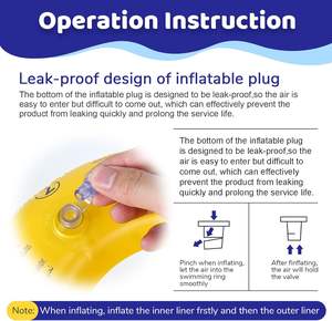 حجم PVC قابل للنفخ <span class=keywords><strong>S</strong></span> <span class=keywords><strong>M</strong></span> XL للطفل مع مشبك أمان قابل للتعديل وكيس هواء محيطي مزدوج - Product Image 4