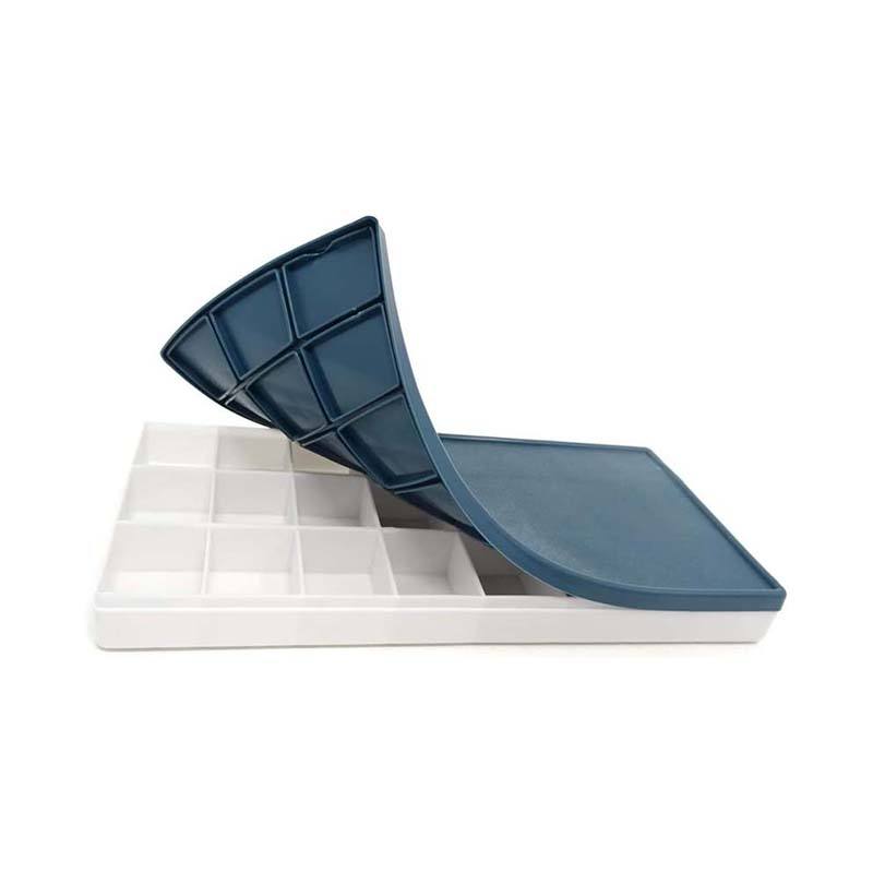 Lisi 24-deep Wells Airtight Paint Palette Box For Watercolor Gouache Acrylic Oil Paint Stay Wet Feature