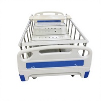 Lit médicalisé manuel réglable pour soins à domicile avec double manivelle et dossier personnalisable, cadre en fer, Classe I pour cliniques