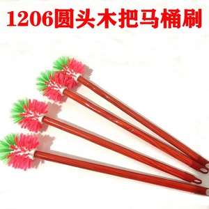 Brosse de toilette à tête ronde 1206 avec manche en bois, brosse ménagère, brosse de nettoyage pour toilettes à poils durs, vente en gros - Product Image 5