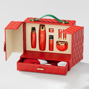Caja de regalo de cuenta atrás de <span class=keywords><strong>Adviento</strong></span> de navidad roja de lujo, conjunto de cosméticos de lápiz labial <span class=keywords><strong>2022</strong></span>, embalaje de regalos de Navidad, caja de cuero - Product Image 2