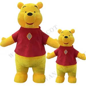 Hot Selling Custom Plush Adult polar Bear Yellow Bear Onesie For Sale Inflatable Mascot Bear Mascot