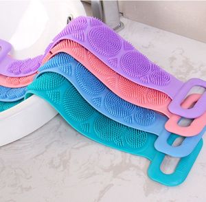 Nouvelles brosses magiques en <span class=keywords><strong>silicone</strong></span> pour le bain, serviette de spa à domicile, éponge exfoliante allongée pour le nettoyage de la peau, gommage du dos sous la douche, boule exfoliante pour éliminer la boue - Product Image 4