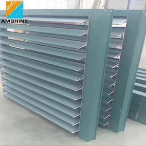 Châu Âu Kim Loại Khung Bên Ngoài Louvers Nhôm Jalousie Louver Lưỡi Cửa Sổ Với Di Chuyển Thanh