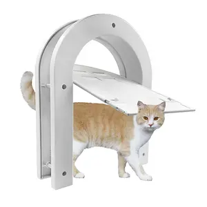 सुरक्षा पालतू बेबी गेट के साथ बिल्ली दरवाजा आसान स्थापना स्वचालित लॉकर पिल्ला कुत्ते सुविधा फ्लैप दरवाजा बिल्ली दरवाजा बिल्ली दरवाजा