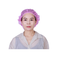 Chapeau de chef jetable en tissu non tissé élastique de haute qualité, bonnet rond, blanc/bleu/rose, 21 pouces, pour hommes et femmes - Produit de sécurité