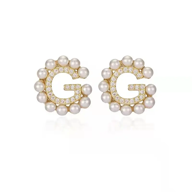 Дизайнерский каталог вдохновения Роскошные G дизайнерские серьги ожерелье броши известного бренда роскошные ювелирные изделия серьги-гвоздики с жемчугом