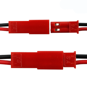 Cable Servo Electrónico HUA Personalizado SYP-2P 2.54mm 2P, Conector Hembra y Macho, Aislamiento de PVC, Cobre Estañado, Arnés de Cables Rojo JST RCY - Product Image 4