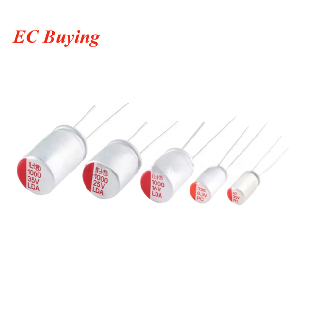5-20pcs DIP Solid Electrolytic Capacitor Super Low ESR 6.3V 16V 25V 35V 50V 100UF 270UF 470UF 220 330 560 680 UF 820UF 1000UF