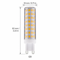 Ampoule LED en céramique G9 E12 E14 12W 1200lm AC 85-265V 100 LED sans scintillement blanc chaud blanc froid pour remplacement d'halogène de lustre