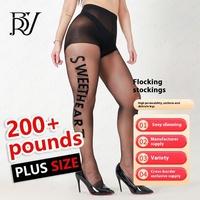 Collants anti-accrocs sexy et minces pour femmes de haute qualité Nouveaux bas floqués à la mode Lettres anglaises sans fil pour l'été