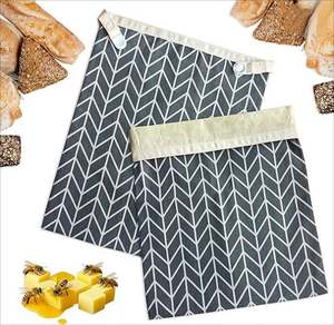 Bolsa de Pan Lavable de Algodón Orgánico Reciclable con Compartimento Interior de Cera de Grado Alimenticio - Product Image 2